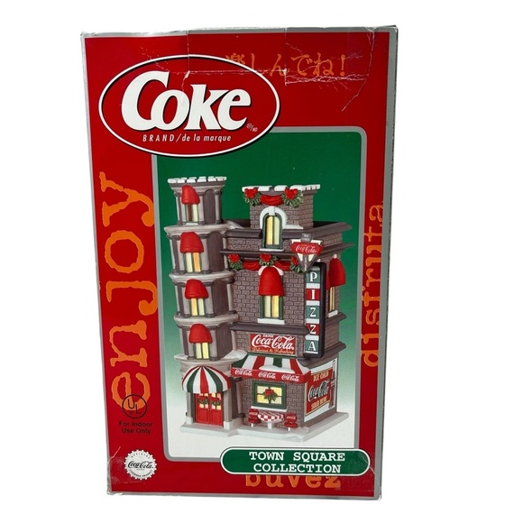 Coca Cola Town Square Collection Leaning Tower Pizza Parlor Restaurant Lighted - Picture 10 of 16